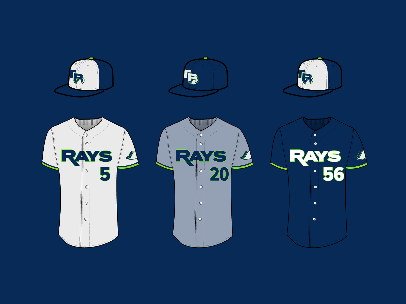 Tampa Bay Rays Refresh Uniforms by Michael Danger on Dribbble