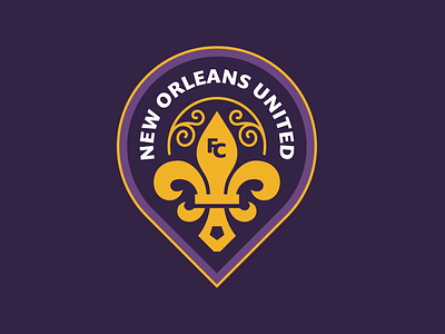 New Orleans Soccer Crest branding crest design logo louisiana new orleans nola soccer