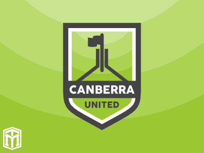 Canberra United a league australia canberra crest logo soccer
