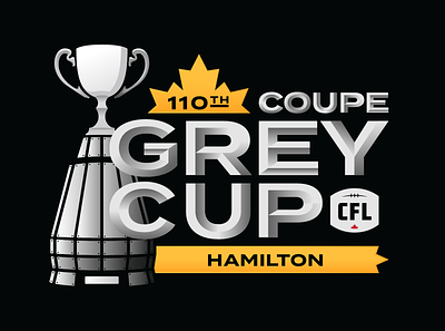 110th Grey Cup logo concept branding canada canadian football cfl design football hamilton illustration logo