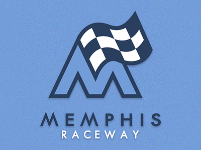 Memphis Raceway blue flag logo m memphis nascar racing tennessee