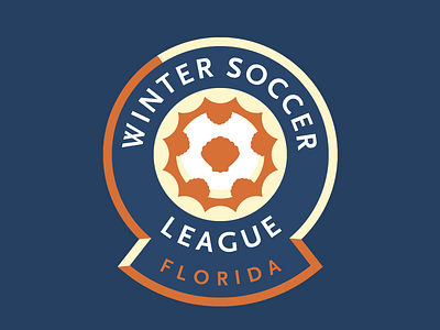 Winter Soccer League Florida concept ball crest design florida football illustration logo soccer winter