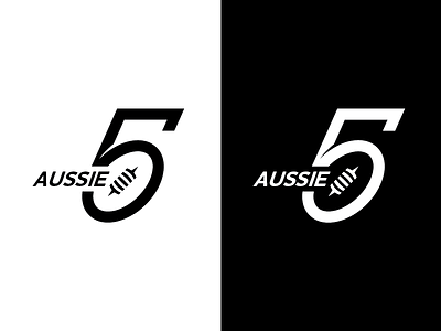 Aussie Fives afl aussie aussie rules australia australian australian rules ball football logo number