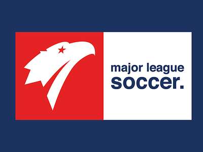 MLS in the style of the Premier League eagle football leaf logo mls soccer star