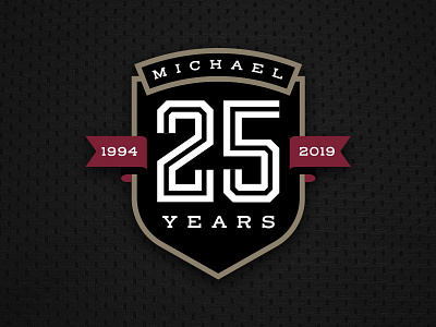 Happy Birthday to Me 25 anniversary banner birthday crest logo michael ribbon