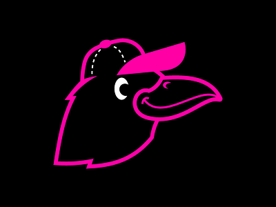 Minneapolis Crow bird black crow hat logo minneapolis pink