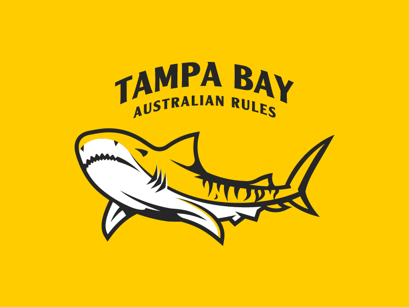 Tiger Sharks Aussie Rules afl australian rules logo shark tiger sharks tigers tampa tampa bay