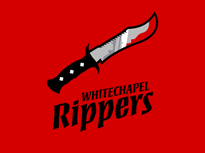 Whitechapel Rippers fantasy football football jack the ripper knife logo london