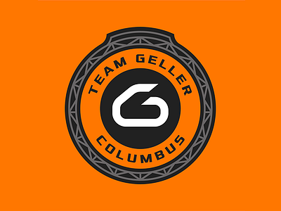 Team Geller Curling black crest curling logo ohio orange