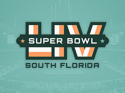 Super Bowl LIV Logo Concept brand florida football logo nfl south florida super bowl