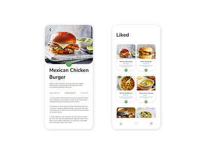 Recipe Mobile Ui 2nd page food minimal product product page recipe ui uiux