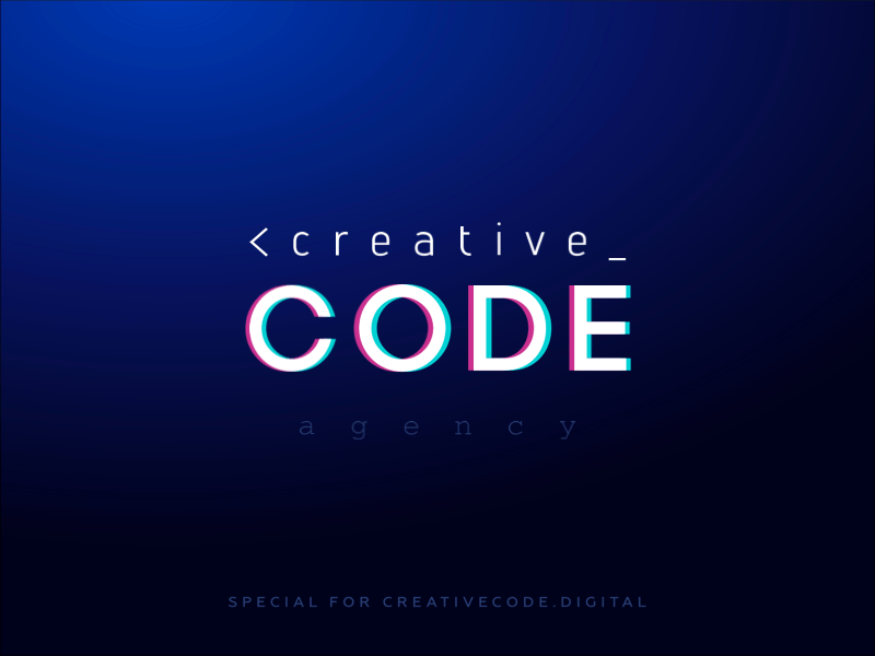 Logo for Creative Code animation branding design logo principle typography web webdesign website