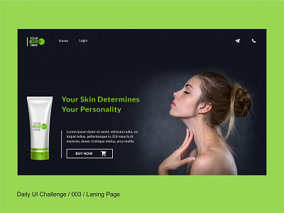 Landing Page for cosmetic daily 100 challenge dailyui landing page design ui uidesign user experience ux uxdesign web