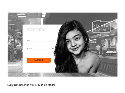 Sign up modal 001 daily 100 challenge dailyui design graphic landing page design ui uidesign user experience ux web