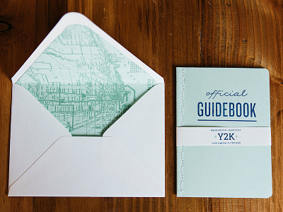 Y2Kasnic Wedding Invitation Guidebook and Envelope Liner