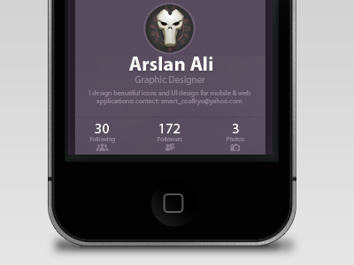 Profile Ui Design ahmad ali arslan asher avinash design pakistan profile rebound ui zulal