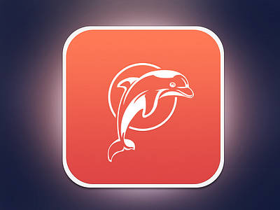 Dolphin IOS icon design dolphin icon ios light pakistan shadow