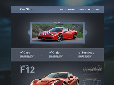 Car Shop ( Web Design ) car cars design elements icons pakistan shop ui web