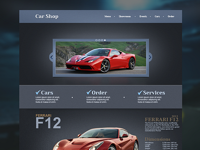 Car Shop ( Web Design ) 