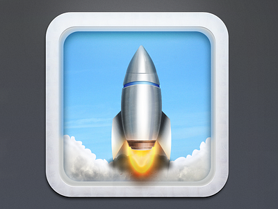 Rocket IOS app icon app cloud completed design fire icon ios pakistan project rocket