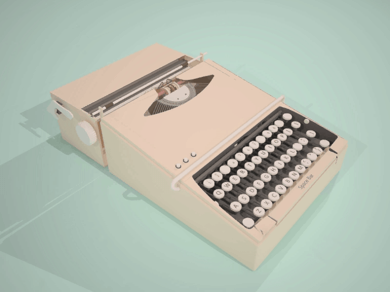 Typewriter 3d animation arslan gif page pakistan paper practice typewriter