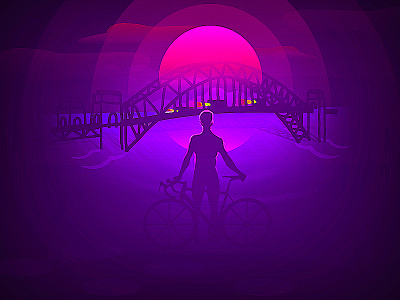 Cycle Rider arslan bridge cycle illustration pakistan rider