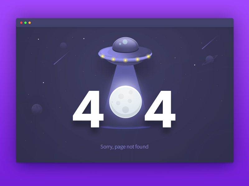 404 error page deisgn example #101: 404 Page