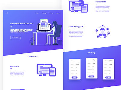 Responsive Web Design coffe design designer illustration responsive web