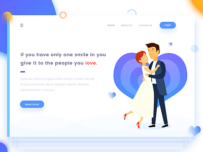 Love Landing page arslan boy girl heart illustration landing love page pakistan