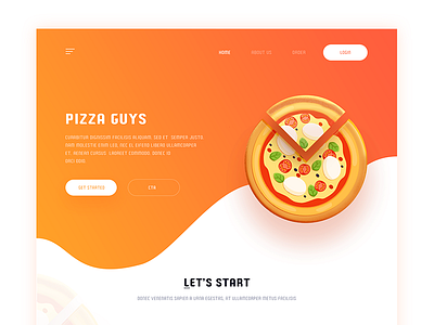 Pizza Guys arslan guys illustration landing page pakistan pizza web