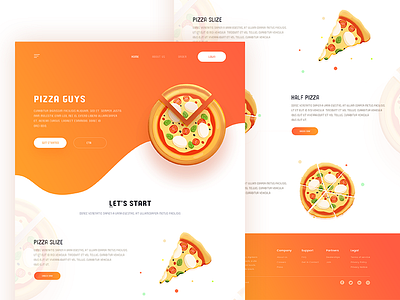 Pizza Guys arslan guys illustration landing page pakistan pizza web