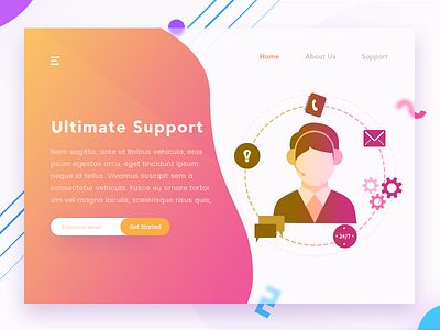 Ultimate Support arslan illustration landing page pakistan support ultimate