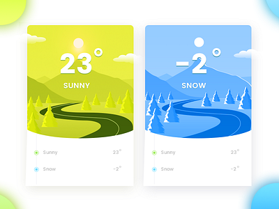 Weather App app arslan concept illustration pakistan snow sunny temperature ui weather