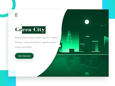 Green City ali arslan city design dribbble green illustration web