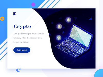 Crypto arslan crypto currency illustration landing page pakistan web