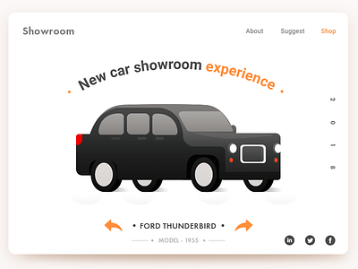 Showroom arslan car concept design illustration landing new page pakistan showroom web