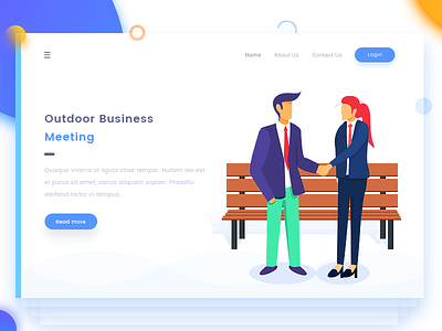 Outdoor Business Meetings arslan business concept design illustration landing meetings new outdoor page pakistan web