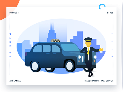 Taxi Driver arslan design driver illustration landing page pakistan taxi web