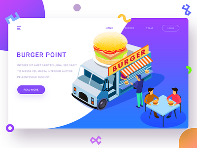 Burger Point arslan burger design illustration landing page pakistan point web