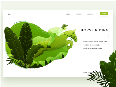Horse Riding arslan design horse illustration landing page pakistan riding web
