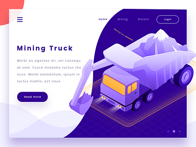 Mining Truck arslan design illustration landing mining page pakistan truck web