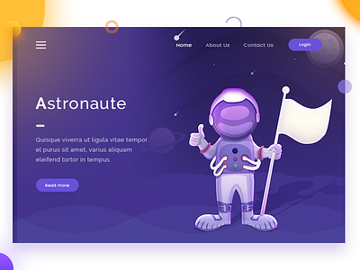 Astronaute arslan astronaute design illustration landing page pakistan web