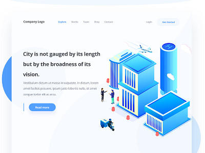 Smart city arslan concept design illustration landing page pakistan smart city ui web