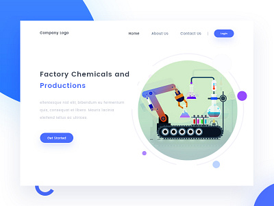 Production Factory arslan concept design factory illustration landing page pakistan production web