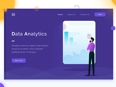 Data Analytics analytics arslan concept design illustration landing page pakistan web