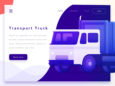 Transport Truck arslan concept design illustration landing page pakistan transport truck web