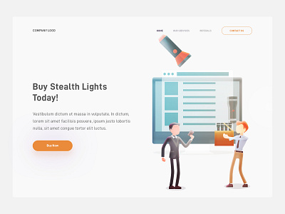 Stealth Flashlights arslan concept design flashlight illustration landing page pakistan stealth web