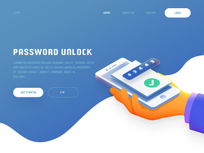 Password Unlock arslan concept design illustration landing page pakistan password project unlock web working