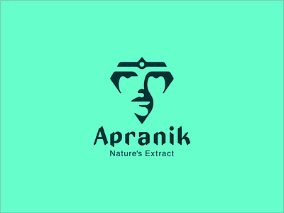 Apranik natural products brand identity branding diamond face health logo