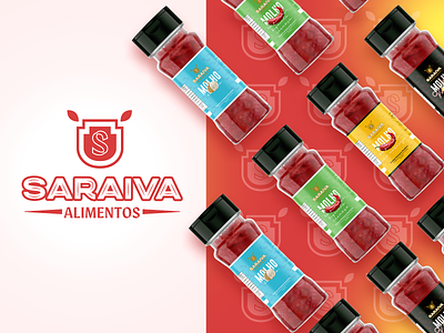 Saraiva Alimentos chilli food food design label logo pack pimenta